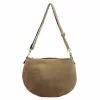 Luka 26-098 taupe női velúr bőr válltáska, oldaltáska 37 x 26 x 5 cm