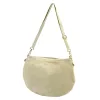 Luka 26-098 bézs női velúr bőr válltáska, oldaltáska 37 x 26 x 5 cm