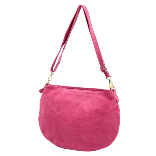 Luka 26-098 rózsaszín női velúr bőr bőr kézitáska 37 x 26 x 5 cm