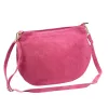 Luka 26-098 rózsaszín női velúr bőr bőr kézitáska 37 x 26 x 5 cm
