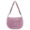 Luka 26-098 levendula lila női velúr bőr válltáska, oldaltáska 37 x 26 x 5 cm