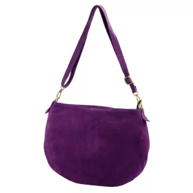   Luka 26-098 ibolya lila női velúr bőr bőr kézitáska 37 x 26 x 5 cm