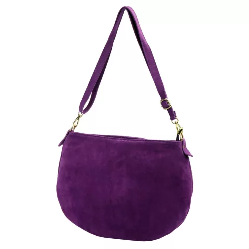 Luka 26-098 ibolya lila női velúr bőr bőr kézitáska 37 x 26 x 5 cm