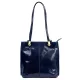 Florence 35 navy női bőr válltáska, hátizsákká alakítható 32 x 28 x 9 cm