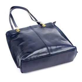   Florence 35 navy női bőr válltáska, hátizsákká alakítható 32 x 28 x 9 cm