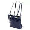 Florence 35 navy női bőr válltáska, hátizsákká alakítható 32 x 28 x 9 cm