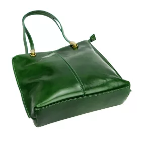   Florence 35 smaragzöld női bőr válltáska, hátizsákká alakítható 32 x 28 x 9 cm
