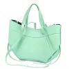 Luka 25-025 DOLLARO türkiz női bőr kézitáska, válltáska 33 x 26 x 9 cm