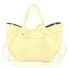 Luka 25-025 DOLLARO halvány sárga női bőr kézitáska, válltáska 33 x 26 x 9 cm
