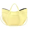 Luka 25-025 pasztell sárga női bőr kézitáska, válltáska 40 x 30 x 12 cm