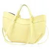 Luka 25-025 pasztell sárga női bőr kézitáska, válltáska 40 x 30 x 12 cm