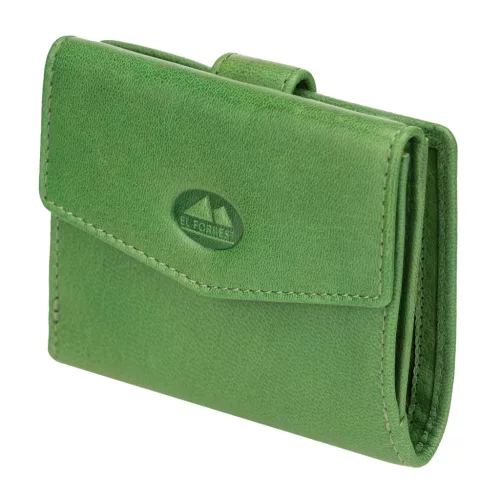 EL FORREST 853-151 RFID zöld női bőr pénztárca 11 x 9.5 x 2.5 cm