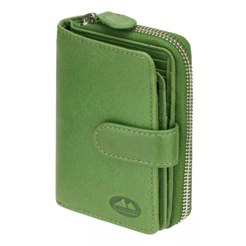 EL FORREST 821-151 RFID zöld bőr pénztárca 8.5 x 13 x 3 cm