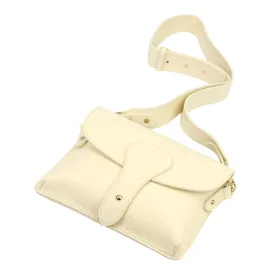   Luka 24-076 D (25-033) krém női bőr válltáska, laptáska 24 x 18 x 6 cm