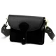 Luka 26-100 D fekete női bőr oldaltáska, crossbody 24.5 x 18 x 6 cm