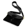 Luka 26-100 D fekete női bőr oldaltáska, crossbody 24.5 x 18 x 6 cm