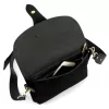 Luka 26-100 D fekete női bőr oldaltáska, crossbody 24.5 x 18 x 6 cm