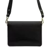 Luka 26-100 D fekete női bőr oldaltáska, crossbody 24.5 x 18 x 6 cm