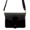Luka 26-100 D fekete női bőr oldaltáska, crossbody 24.5 x 18 x 6 cm