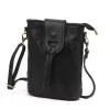 Luka 26-101 fekete női bőr telefontartó, oldaltáska 16 x 21 x 6.5 cm