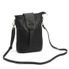 Luka 26-101 fekete női bőr telefontartó, oldaltáska 16 x 21 x 6.5 cm