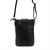 Luka 26-101 fekete női bőr telefontartó, oldaltáska 16 x 21 x 6.5 cm