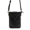 Luka 26-101 fekete női bőr telefontartó, oldaltáska 16 x 21 x 6.5 cm