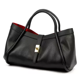   Camilla PREMIUM 10.012 fekete női bőr kézitáska 36 x 22 x 18 cm