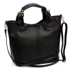 Luka 26-108 fekete női bőr kézitáska oldalpánttal 38 x 30 x 15 cm