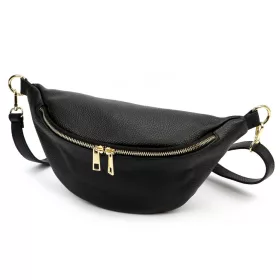   Luka 26-111 fekete női bőr oldaltáska, crossbody 33 x 18 x 12 cm