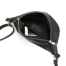   Luka 26-111 fekete női bőr oldaltáska, crossbody 33 x 18 x 12 cm