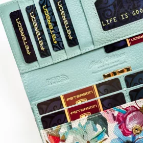   Peterson PTN 72401-NB többszínű női pénztárca 18.5 x 9 x 4.5 cm