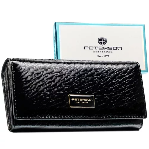 Peterson PTN PX22-CNF fekete női pénztárca 18,5 x 9 x 3,5 cm 
