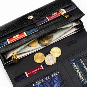   Peterson PTN PX27-CNF fekete női pénztárca 18,5 x 9 x 3,5 cm 