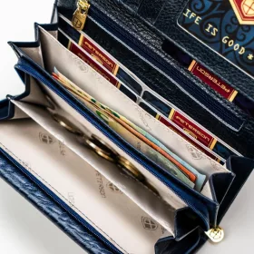   Peterson PTN PX28-CNF sötétkék női pénztárca 18,5 x 9 x 3,5 cm 