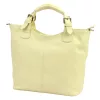 Luka 26-108 halvány sárga női bőr kézitáska oldalpánttal  38 x 30 x 15 cm