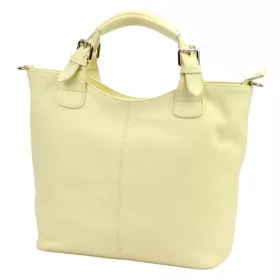   Luka 26-108 halvány sárga női bőr kézitáska oldalpánttal  38 x 30 x 15 cm