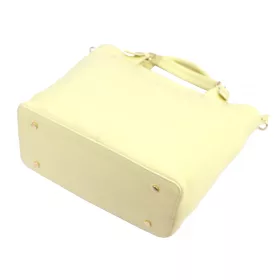   Luka 26-108 halvány sárga női bőr kézitáska oldalpánttal  38 x 30 x 15 cm