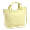 Luka 26-108 halvány sárga női bőr kézitáska oldalpánttal  38 x 30 x 15 cm