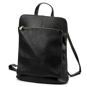   Luka 26-112 DOLLARO fekete női marhabőr hátizsák 31 x 37 x 13 cm