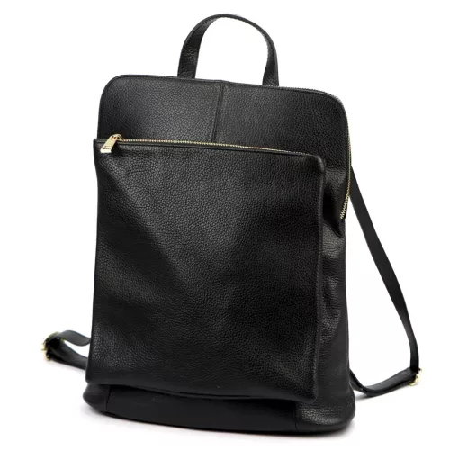 Luka 26-112 DOLLARO fekete női marhabőr hátizsák 31 x 37 x 13 cm