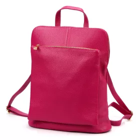   Luka 26-112 DOLLARO magenta női marhabőr hátizsák 31 x 37 x 13 cm