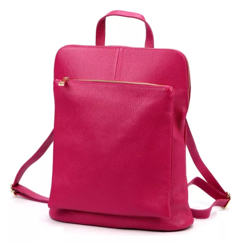 Luka 26-112 DOLLARO magenta női marhabőr hátizsák 31 x 37 x 13 cm