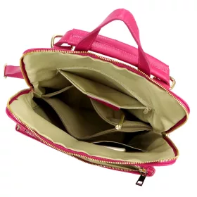   Luka 26-112 DOLLARO magenta női marhabőr hátizsák 31 x 37 x 13 cm