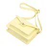 Luka 26-061 halvány sárga női bőr oldaltáska 23 x 16.5 x 9 cm