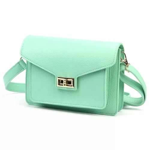 Luka 26-061 türkiz női bőr oldaltáska 23 x 16.5 x 9 cm