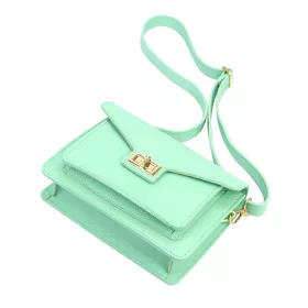 Luka 26-061 türkiz női bőr oldaltáska 23 x 16.5 x 9 cm