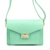 Luka 26-061 türkiz női bőr oldaltáska 23 x 16.5 x 9 cm