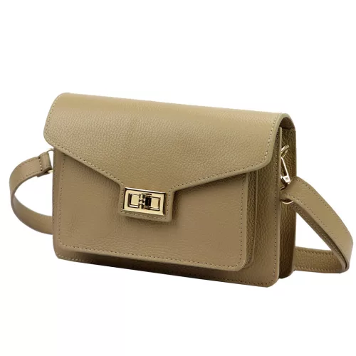 Luka 26-061 DOLLARO taupe női bőr kézitáska 23 x 16.5 x 9 cm