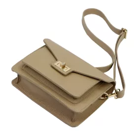   Luka 26-061 DOLLARO taupe női bőr kézitáska 23 x 16.5 x 9 cm